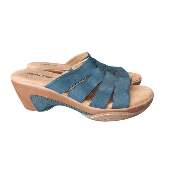 RIALTO 'Valora' Women's Sandal, Blue Smooth - 8.5 M - Picture 1 of 8